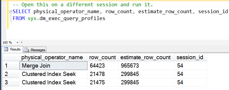 SQL SERVER - Live Plans for Long Running Queries liveplanimage 