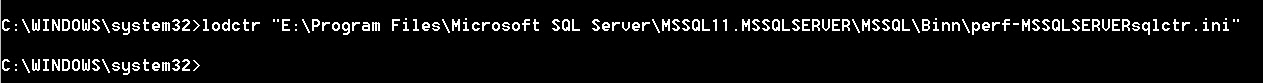 SQL SERVER - Performance Counter Missing: How to Get Them Back? lodctr-04 