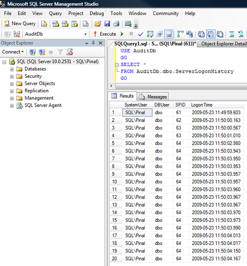 SQL SERVER - Interesting Observation of Logon Trigger On All Servers logintr1 
