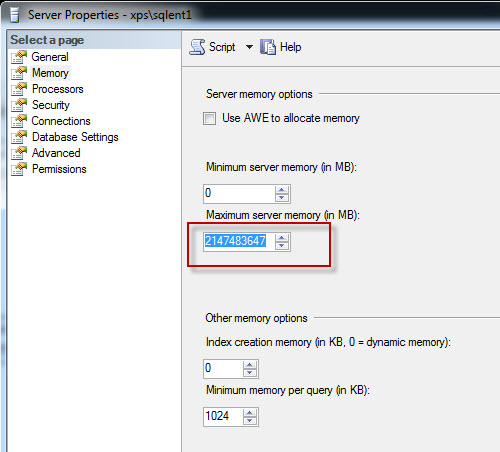 SQL SERVER - Minimum Maximum Memory - Server Memory Options memsetting 