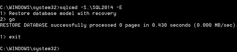SQL SERVER - FIX - The database 'model' is marked RESTORING and is in a state that does not allow recovery to be run model-restoring-03 