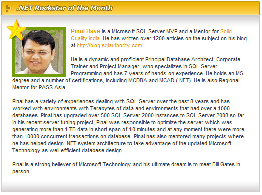 SQLAuthority News - MSDN Flash Mentions - TechNet Flash Mention - Top Community Contributors (Annual) Winner msdn2 