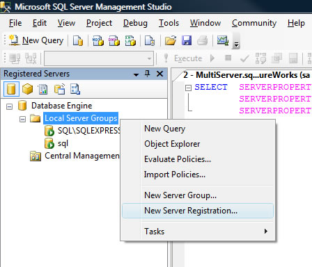 SQL SERVER - 2008 - SSMS Feature - Multi-server Queries multis 