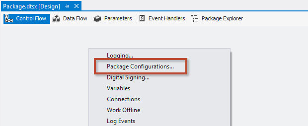 SQL SERVER - Using Package Configurations in SSIS 2012 and Beyond - Notes from the Field #079 notf-79-1 