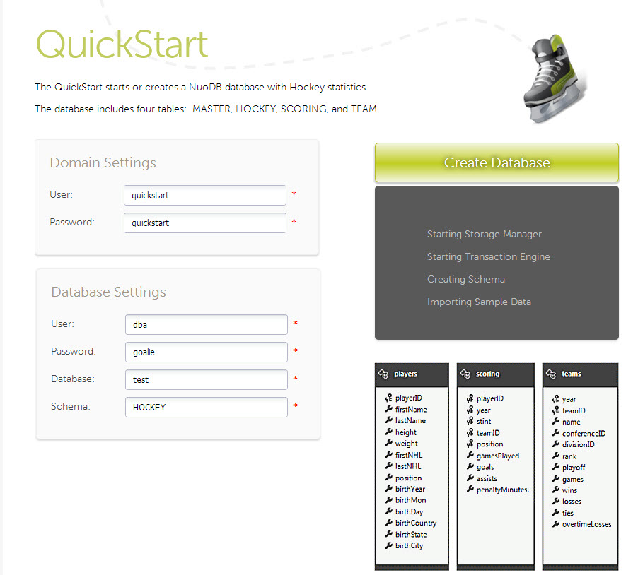 SQL - Quick Start with Admin Sections of NuoDB - Manage NuoDB Database 12 