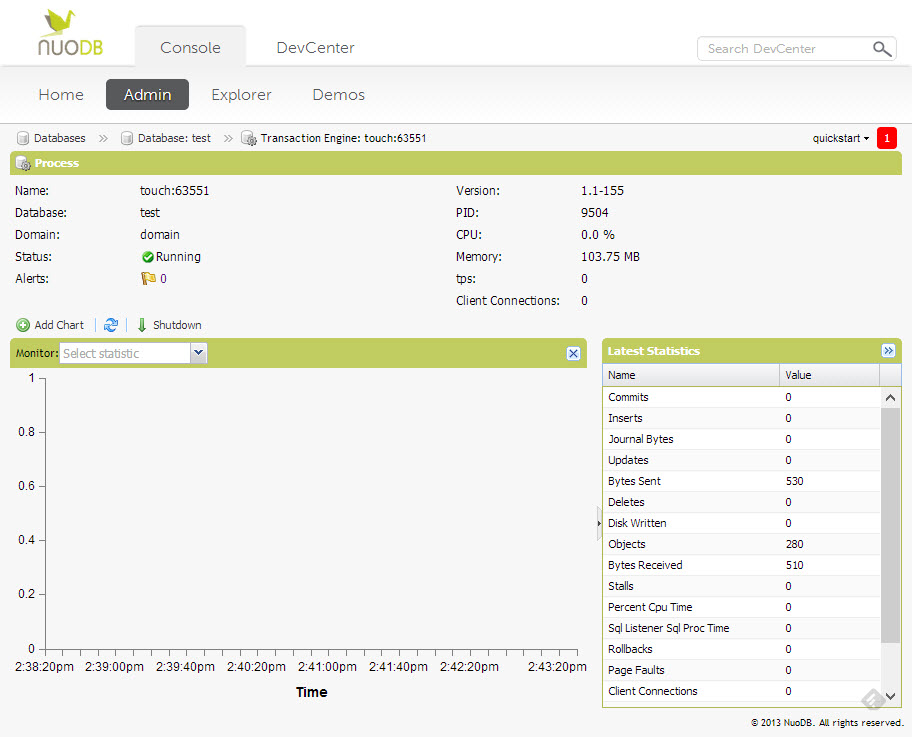 SQL - Quick Start with Admin Sections of NuoDB - Manage NuoDB Database 23 