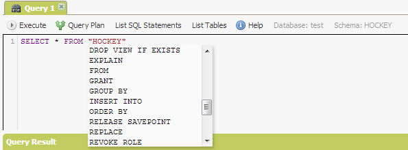 SQL - Quick Start with Explorer Sections of NuoDB - Query NuoDB Database 26 