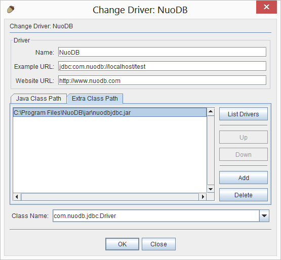 SQL - NuoDB and Third Party Explorer - SQuirreL SQL Client, SQL Workbench/J and DbVisualizer a66 