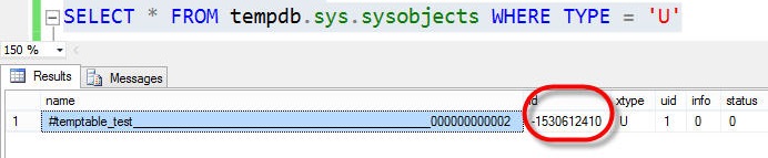 SQL SERVER - Inside Temp Table Object Creation object_creation_table-01 