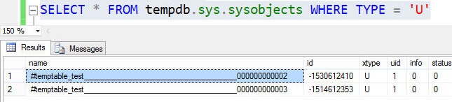 SQL SERVER - Inside Temp Table Object Creation object_creation_table-02 