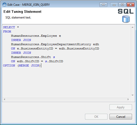SQL SERVER - Example of Performance Tuning for Advanced Users with DB Optimizer opt-embc 