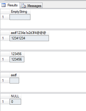 SQL SERVER - Get Numeric Value From Alpha Numeric String - UDF for Get Numeric Numbers Only parseint 
