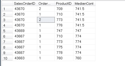 How to Find Median in SQL Server? - Interview Question of the Week #116 percentiledisc2 