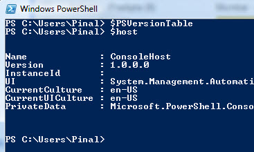 SQL SERVER – PowerShell Version Info powershell1 