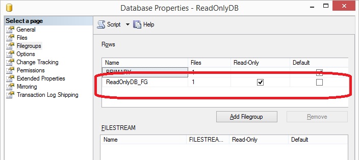 SQL SERVER - Backup and Restore Behavior of ReadOnly Filegroup Databases readonlydb-backup-01 