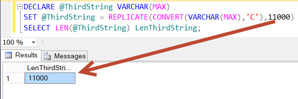 SQL SERVER - Solution to Puzzle - REPLICATE over 8000 Characters replicate8000 