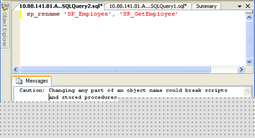 SQL SERVER - Renaming SP is Not Good Idea - Renaming Stored Procedure Does Not Update sys.procedures sp_rename 