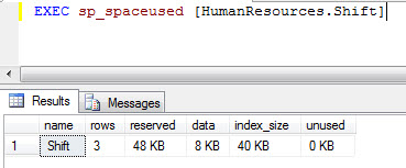 SQL SERVER - Size of Index Table - A Puzzle to Find Index Size for Each Index on Table sp_spaceused1 