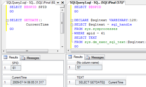 SQL SERVER - Get Last Running Query Based on SPID spid2 