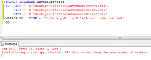 SQL SERVER - Mirrored Backup and Restore and Split File Backup - Introduction sql-mirrored-backup7 