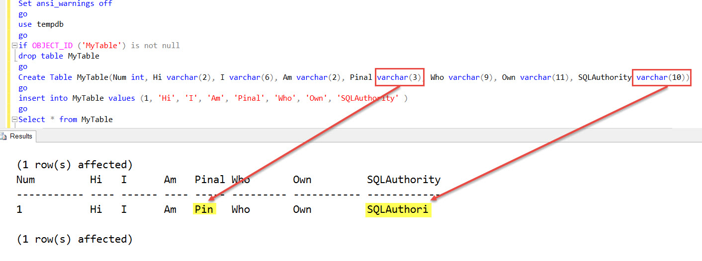 SQL SERVER - Msg 8152, Level 16, State 14 - String or Binary Data Would be Truncated string-truncate-01 