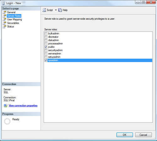 SQL SERVER - Add Any User to SysAdmin Role - Add Users to System Roles sysadmin3 