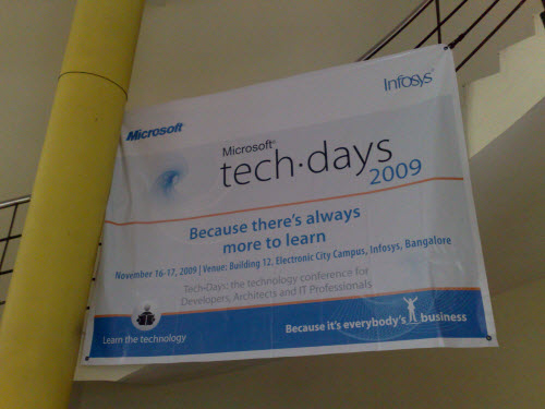SQLAuthority News - Notes from TechDays 2009 at Infosys, Bangalore infosys2 
