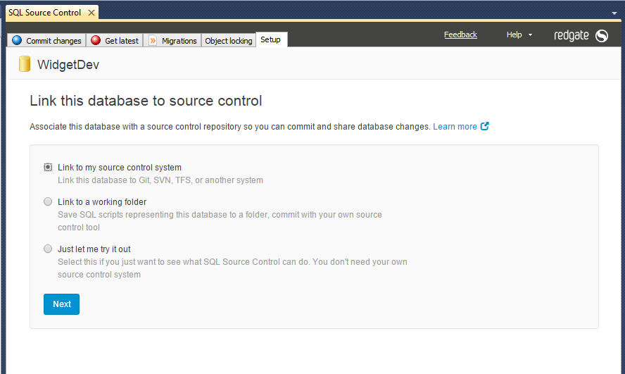 Team Database Development and Version Control with SQL Source Control 1-Link-to-SQL-Source-Control 