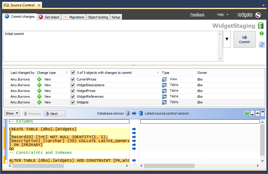 Team Database Development and Version Control with SQL Source Control 4-Initial 