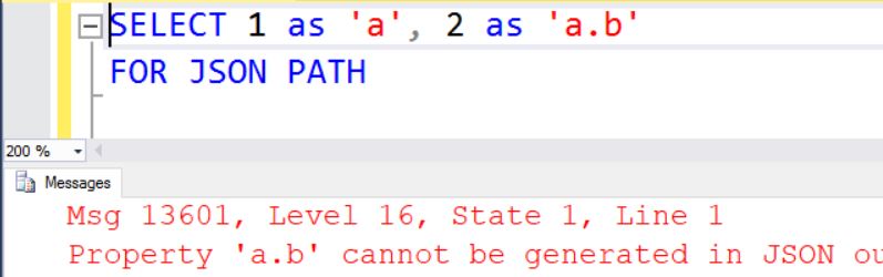 SQL SERVER - Error Fix: Msg 13601 Working with JSON Structure JSON-Error-Msg-13601-01 