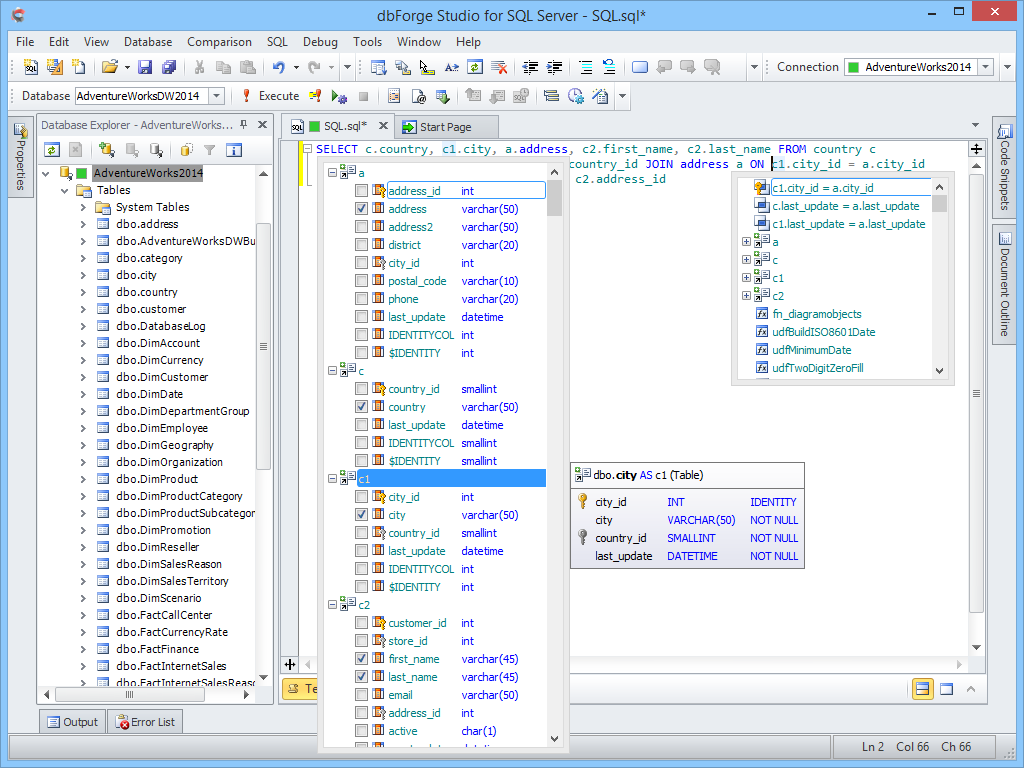 dbForge Studio for SQL Server - Ultimate SQL Server Manager Tool from Devart dbforge1 