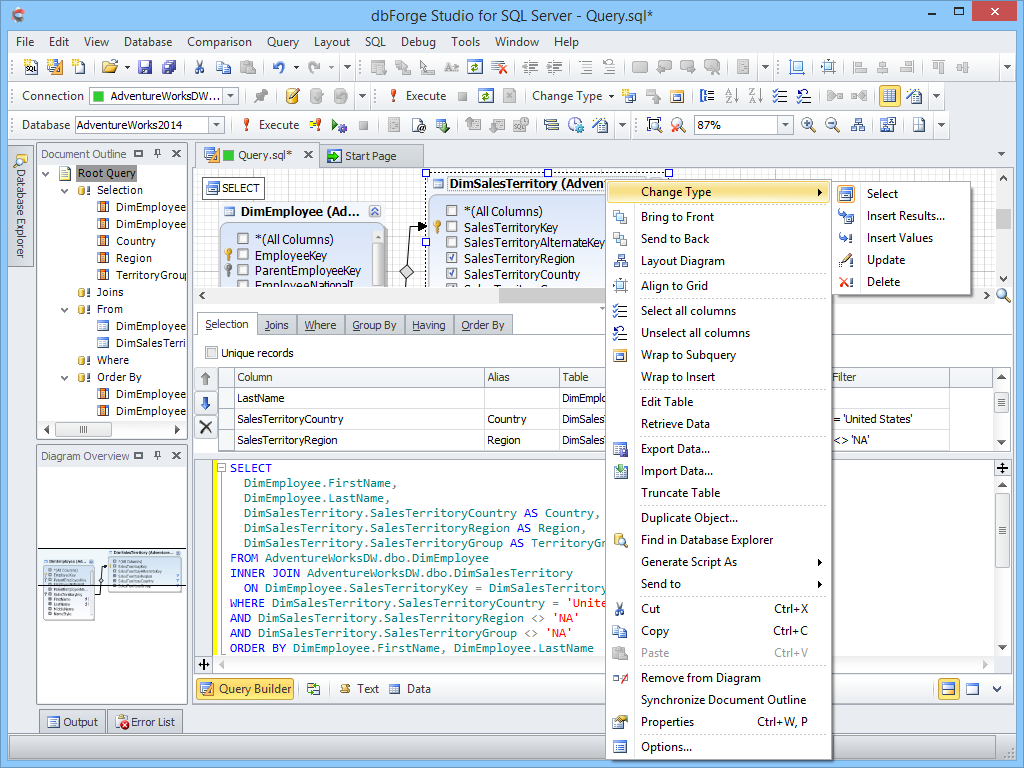 dbForge Studio for SQL Server - Ultimate SQL Server Manager Tool from Devart dbforge11 