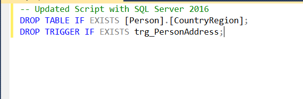 SQL Server - T-SQL Enhancement "Drop if Exists" clause dropifexists 