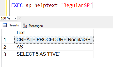 How to Hide Stored Procedure's Code? - WITH ENCRYPTION - Interview Question of the Week #088 encryptionsp1 