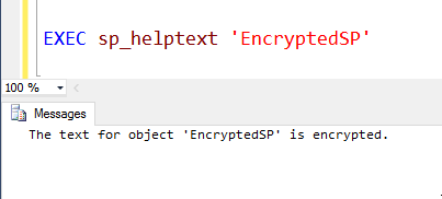 How to Hide Stored Procedure's Code? - WITH ENCRYPTION - Interview Question of the Week #088 encryptionsp2 