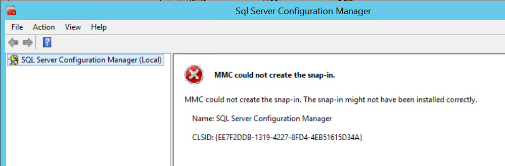 SQL SERVER - Configuration Manager - MMC could not create the snap-in. The snap-in might not have been installed correctly mmc-snap-01 