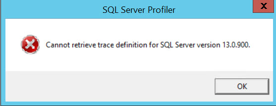 SQL SERVER - FIX: SQL Profiler Error - Cannot Retrieve Trace Definition for SQL Server Version profiler-err-02 