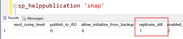 SQL SERVER - Huge Transaction Log in Snapshot Replication! replicate-ddl 