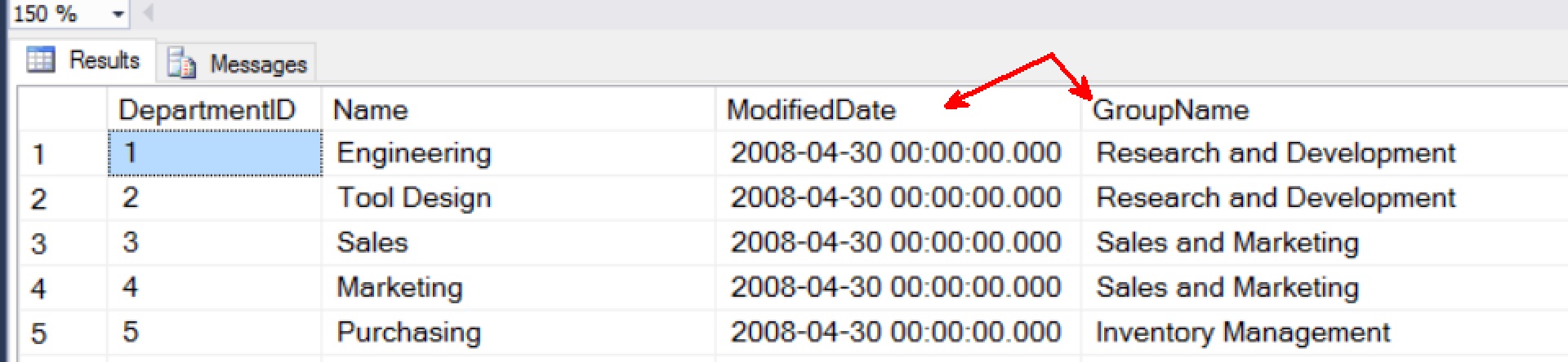SQL SERVER - SSMS Trick - Switching Columns in Grid Output switch-columns-02 