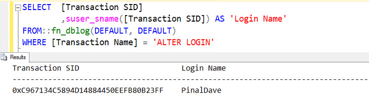 SQL SERVER - Who Changed the Password of SQL Login? - Interview Question of the Week #065 who-01 