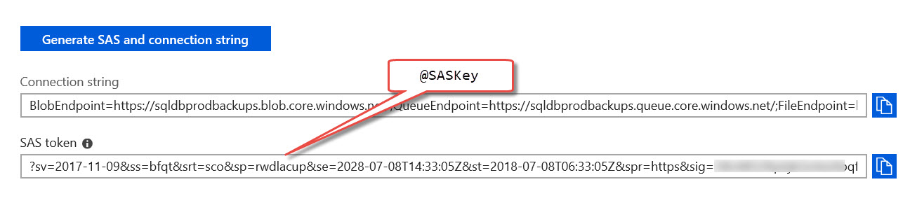 SQL SERVER - Backup to URL - Script to Generate Credential and Backup using Shared Access Signature (SAS) Backup-SAS-Script-03 