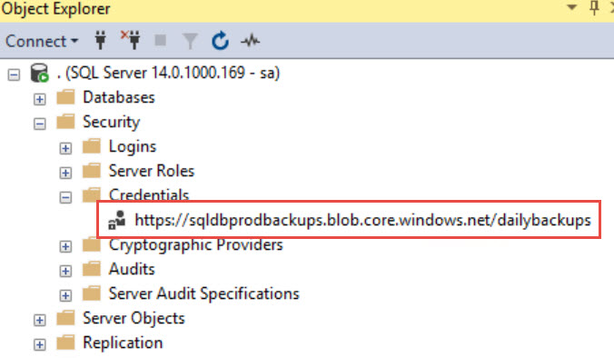 SQL SERVER - Backup to URL - Script to Generate Credential and Backup using Shared Access Signature (SAS) Backup-SAS-Script-04 