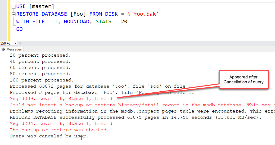 SQL SERVER - FIX: Msg 3009, Level 16 - Could not Insert a Backup or Restore History Detail Record in the msdb Database TF3001-01 