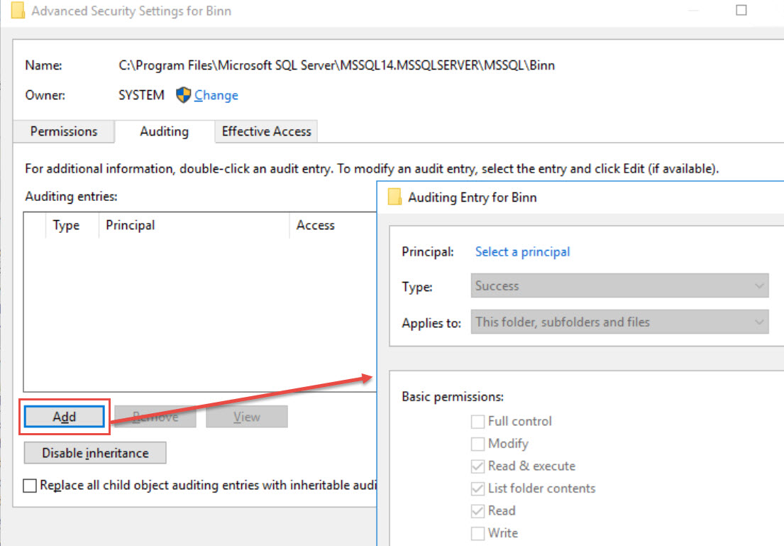 How to Enable Files & Folders Level Auditing in SQL Server? - Interview Question of the Week #176 audi-03 