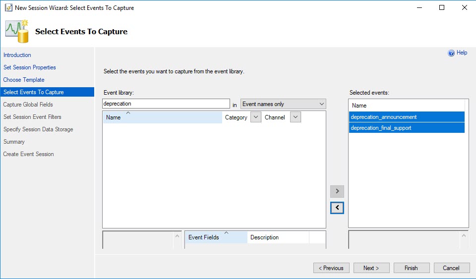 SQL SERVER - Identifying Deprecated SQL Server Features with Extended Events deprecatedfeatures6 