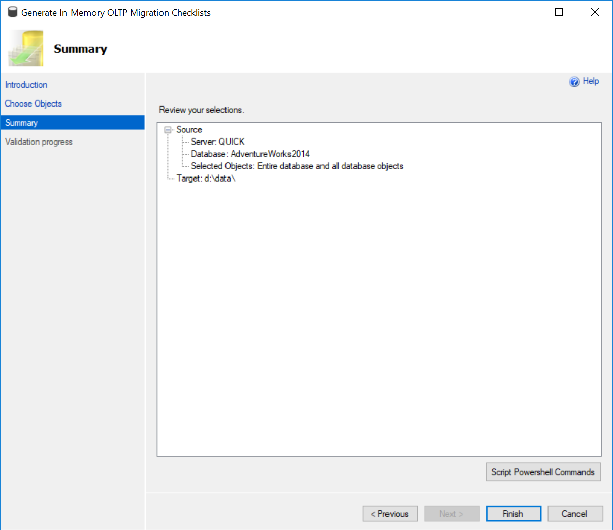 SQL SERVER - Generating In-Memory OLTP Migration CheckList inmemorychecklist4 