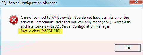 SQL SERVER - Configuration Manager - Cannot Connect to WMI Provider. You Do Not Have Permission or The Server is Unreachable mof-comp-01 