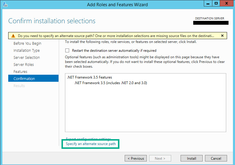 SQL SERVER - Error While Enabling Windows Feature: NetFx3, Error Code: 2146498298 netfx3-05 