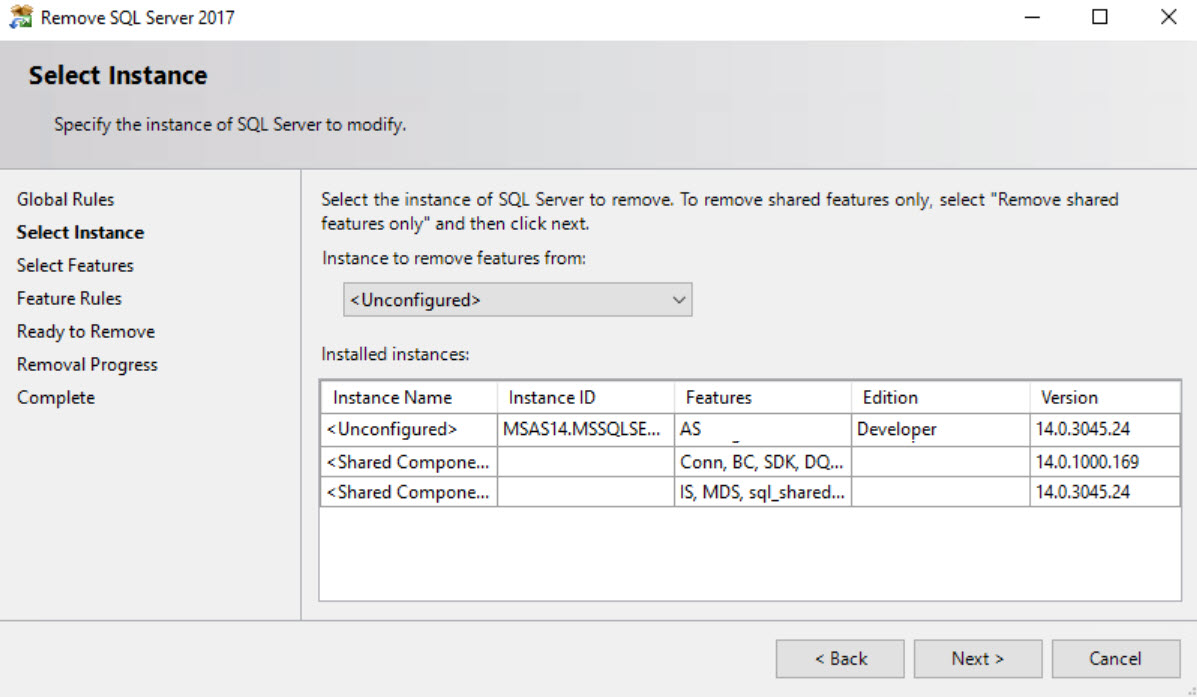 SQL SERVER - Unable to Uninstall - Index was Outside the Bounds of the Array out-of-bound-02 