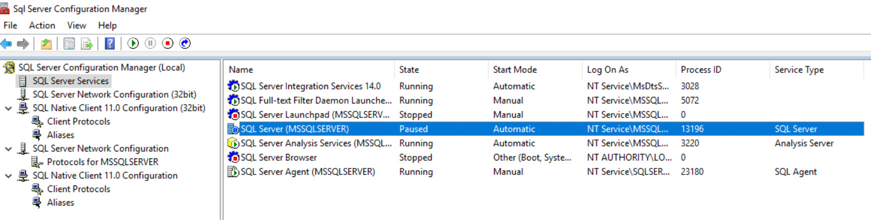 SQL SERVER - Error: 17142 - SQL Server Service has Been Paused. No New Connections Will be Allowed sql-pause-02 